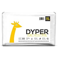 DYPER - Pañales de bambú para bebé- paquete individual Talla:Extra Large - 30 Nappies
